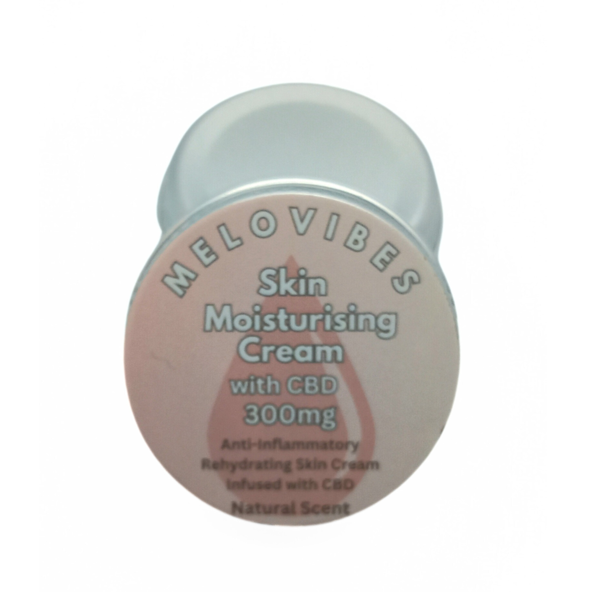 Melovibes Skin Moisturising Cream with 300mg CBD - 15ml (Natural Scent)